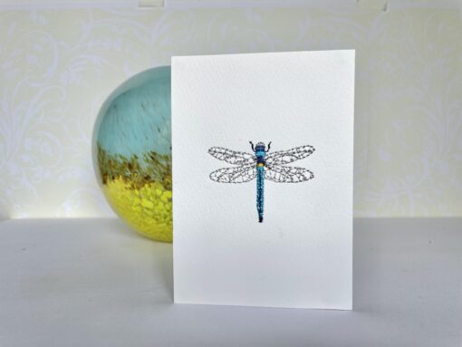 Dragonfly Embroidered Card