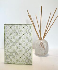 Green Sashiko Embroidered Card